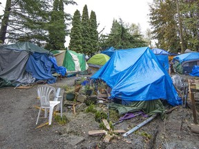 Inside Anita's Place homeless camp in Maple Ridge in 2018.