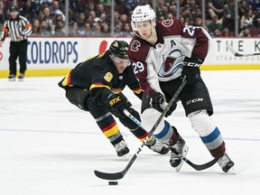 Colorado valanche star Nathan MacKinnon is back after missing 11 games with an upper-body injury.