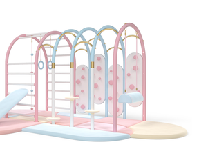Bubble gum gym ($55,000): For that “rich mom energy,” as Goop calls it. (Or as Bill Hader's Stefon character on SNL would say): “This pastel pink and blue indoor gym for children has everything including a rock wall, a swing chair, slide and a climbing rope with gold plated details, matte lacquered wood, LED lighting and a soft velvet rug on the bottom.” All that’s missing is a bucket to throw up in.