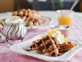 Chock-full of nuts, raisins, coconut and shredded carrots, Lee Murphy’s Carrot Cake Waffles are an irresistible take on a favourite dessert.