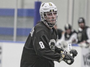 Adam Charalambides, who scored a hat trick in a weekend pre-season scrimmage, was taken fourth overall by the Warriors in August’s NLL entry draft.