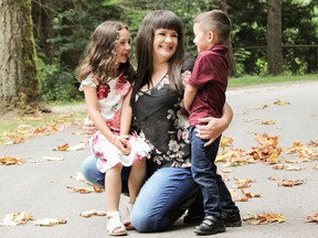 Langley's Kristen Kolenski became a single mom of two, a six-year-old boy and an eight-year-old girl, when she and her husband separated in 2020. Photo: Andrew Pratico.