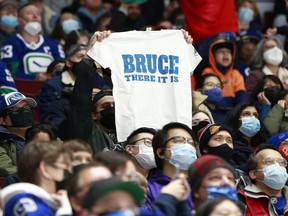 Capacity at Rogers Arena will be reduced to 50 per cent following games this weekend against Toronto and Arizona. The Canucks can extend their winning streak to seven games under new coach Bruce Boudreau on Saturday.