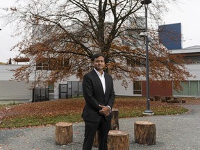 Dr. Vijay Seethapathy, psychiatrist and chief medical officer at Red Fish Healing Centre for Mental Health & Addiction, outside the facility in Coquitlam, (Richard Lam/PNG)