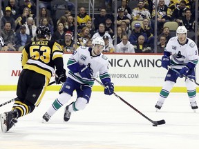 Canucks defenceman Quinn Hughes, who is the third highest scoring defenceman in the NHL, will get a chance to wheel and deal against the Pittsburgh Penguins again when they come calling on Saturday at Rogers Arena.