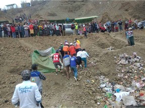 Rescue operation takes place after a landslide at a jade mine in the Hpakant area of Kachin State, Myanmar December 22, 2021.