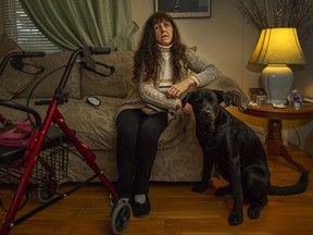 Tammy with her dog Roxy at home in Abbotsford on Dec. 1.