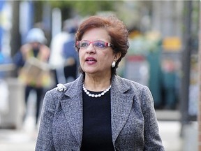 Mobina Jaffer outside BC Provincial Court in Vancouver, 2010