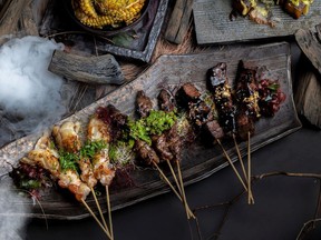 Robata-grilled skewers at Cask.