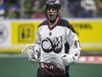Then-Colorado Mammoth forward Kyle Killen, celebrating a goal during the 2019 NLL season, returns to Denver on Saturday for the first time since being dealt away by the Mammoth to the Vancouver Warriors in July 2020.
