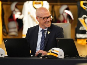 Assistant general manager Patrik Allvin attend Rounds 2-7 of the 2021 NHL Entry Draft at the PPG Paints Arena on July 24 in Pittsburgh.