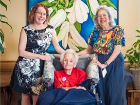 Cecile Klein, here with daughter Harriet Nussbaum (right) and granddaughter Dr. Elaine Nussbaum, was born in Montreal in 1907. She lived in several west-end neighbourhoods and only moved into a seniors’ residence after a fall at age 110. She died Jan. 13, 2022, at age 114.