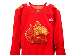 Lunar New Year design for the Vancouver Canucks by Trevor Lai of Up Studios.
