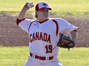 Amanda Asay, pitching for Canada in an undated photo, is fondly remembered as a determined, yet caring friend. ‘When she had a goal in mind, she did anything she could to achieve it,” says long-time teammate and roommate Dayle Poulin.