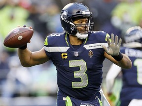 Russell Wilson of the Seattle Seahawks throws the ball against the Detroit Lions at Lumen Field on January 2, 2022 in Seattle.