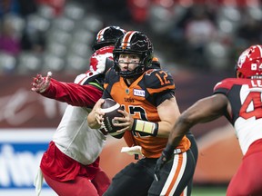 Nathan Rourke, who takes the reins as B.C. Lions starting quarterback Saturday, says the potential of three Canadian quarterbacks seeing at least some action in Saturday’s CFL season opener against Edmonton is ‘something to be celebrated.’