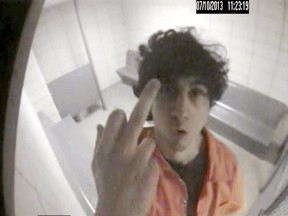 Whats on your mind? Terrorist Dzhokhar Tsarnaev throws some shade from his jail cell. THE ASSOCIATED PRESS