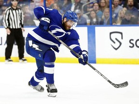 The intimidating Victor Hedman is big, skates well, defends hard and contributes offensively for the Lightning.
