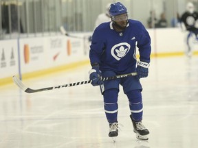 Defenceman Jordan Subban at the Summer skate as the Toronto Maple Leafs get ready for training camp in Toronto on Tuesday September 4, 2018.
