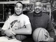 Mel Davis and his son, Hubert Davis, in 1993.