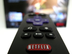 FILE PHOTO: The Netflix logo is pictured on a television remote in this illustration photograph taken in Encinitas, California, U.S., January 18, 2017.  REUTERS/Mike Blake/File Photo