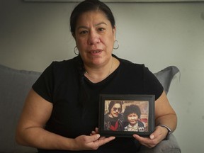 Naneek Graham with a photo of her father John in Vancouver Jan. 11, 2022. B.C. resident John Graham is appealing his extradition to the United States. Graham, a former Yukoner who lived in Vancouver, is accused of killing Anna Mae Pictou-Aquash,a Mi'kmaq activist from Nova Scotia,in 1975 during protests in South Dakota.