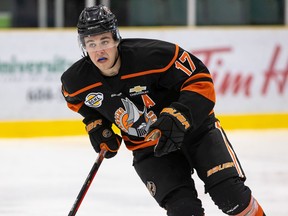Sean Donaldson has scored 25 goals in 26 games with the Nanaimo Clippers this season, tying him for first in the B.C. Hockey League.