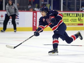Tom Cadieux, in action for the Regina Pats earlier this season, is one of the few Western Hockey League players who has experienced play in both the Eastern and Western conferences in the last couple of years.
