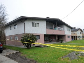 Richmond RCMP on scene of a serious incident at 4520 Garden City Road with the Integrated Homicide Investigation Team (IHIT) called to the scene, in Richmond, BC., on January 26, 2022.