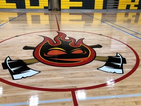 A B.C. high school is retiring its logo and mascot named "Hot Spot", as shown in this handout image, after devastating wildfires in neighbouring communities cast them in a different light.