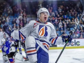 Logan Stankoven, a second-round pick of the Dallas Stars in last summer’s NHL Draft, was the WHL’s player of the month in January after amassing 24 points, including 10 goals, in nine games for his hometown Kamloops Blazers.