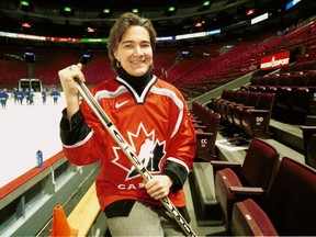 Nagano Olympic veteran France St.-Louis, photographed in January 1999 ahead of the women's hockey world championship.