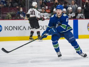 Brock Boeser, with just four goals in the 14 games he’s played in this calendar year, is on pace for just 22 goals this season.