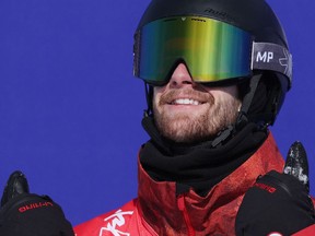 Max Parrot of Canada reacts after his run.