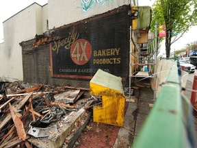 A 1920s 'ghost sign' for an old bakery has reappeared at Hastings and Penticton streets, and fascinated the public.