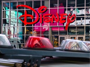 he logo of the Times Square Disney store is seen in Times Square, New York City, U.S. December 5, 2019.