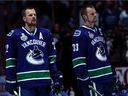 Daniel Sedin (left) and Henrik Sedin are joining the Vancouver Canucks' player development department.