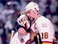 Captain Trevor Linden and Kirk McLean embrace after winning Game 6 of the 1994 Stanley Cup Final against the New York Rangers.