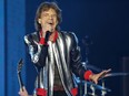 Lead singer Mick Jagger of the Rolling Stones kicks off their U.S. tour in St. Louis.
