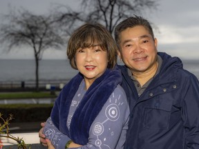 Mia and Tony Vuu at their White Rock home. Tony is chairman of a fundraiser for Ukrainians displaced by the Russian invasion of Ukraine.