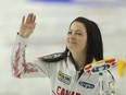 Skip Kerri Einarson and Team Canada had a solid game Tuesday afternoon in a 10-4 win over Japan at the women's world curling championships.