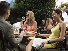 Gotham Steakhouse patio. Photo by KB Creative Partners. For Mia Stainsby story.