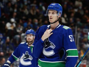 Tyler Myers of the Vancouver Canucks has just four assists this season.