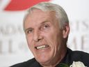 Mike Bossy, Canada's Sports Hall of Fame inductee and former hockey great, at a news conference in Toronto Thursday, October 25, 2007. Bossy, one of the New York Islanders' most prolific scorers and star during their dynasty of the 1980s, died Friday, April 15, 2022, after a battle with lung cancer.  He was 65 years old.