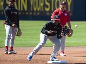 Vancouver Canadians prepare for the upcoming season at Nat Bailey in Vancouver on April 5.