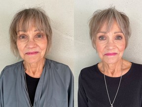 Deborah Abs is a 68-year-old retiree who wanted to give her hairstyle a “pick-me-up” as a treat for Mother’s Day. On the left is Deborah before her makeover, on the right is her after.