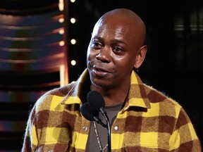 Dave Chappelle speaks onstage during the 36th Annual Rock & Roll Hall Of Fame Induction Ceremony at Rocket Mortgage Fieldhouse on Oct. 30, 2021 in Cleveland, Ohio.