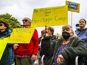 Representatives from more than 20 neighbourhood associations and community groups in Vancouver were at City Hall protesting the Broadway Plan, which proposes an enormous increase in density in a 500-block area of the city.