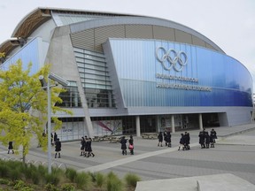 Vancouver received a top score with 100 per cent of its 2010 venues still being used, according to the first-ever report examining the post-event use of Olympic venues. Pictured in this file photo is the Richmond Olympic Oval, built for the 2010 Winter Games.