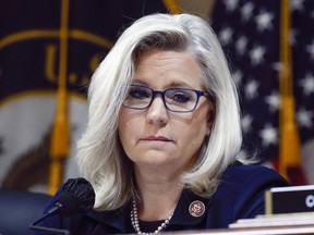 U.S. Rep. Liz Cheney (R-WY), Vice Chair of the House Select Committee to Investigate the January 6th Attack on the U.S. Capitol, questions Cassidy Hutchinson, a top former aide to Trump White House Chief of Staff Mark Meadows, as she testifies before the committee in the Cannon House Office Building on June 28, 2022 in Washington, DC.